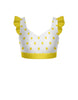 Surfin USA Sweetheart Crop Top Gather Sleeve