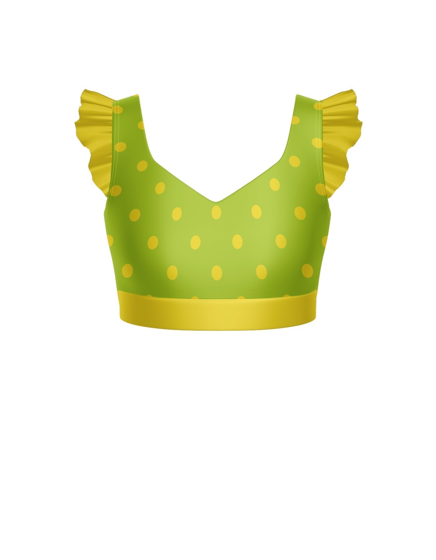Surfin USA Sweetheart Crop Top Gather Sleeve