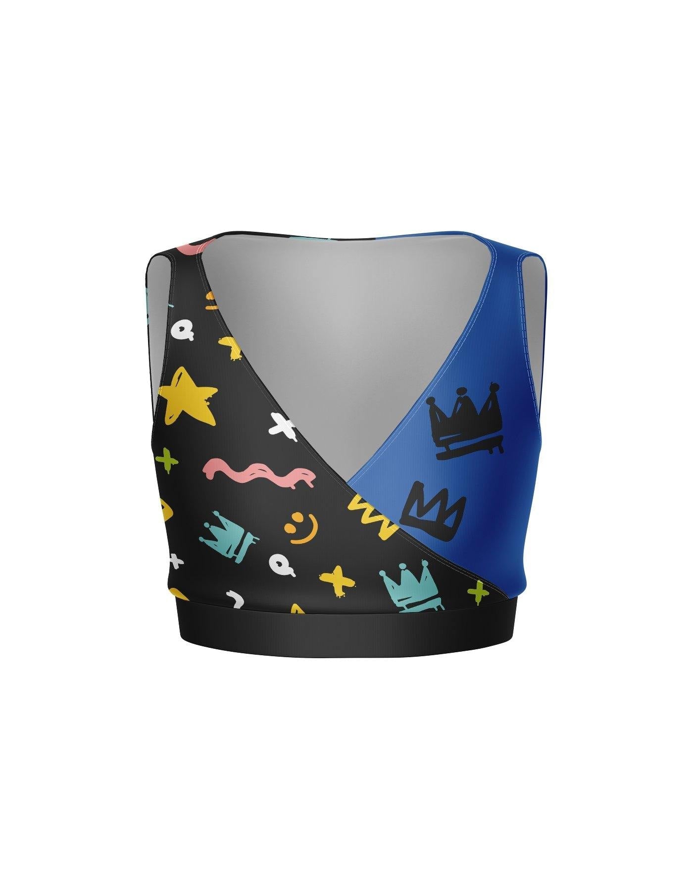 2 Tone Crossover Crop Top