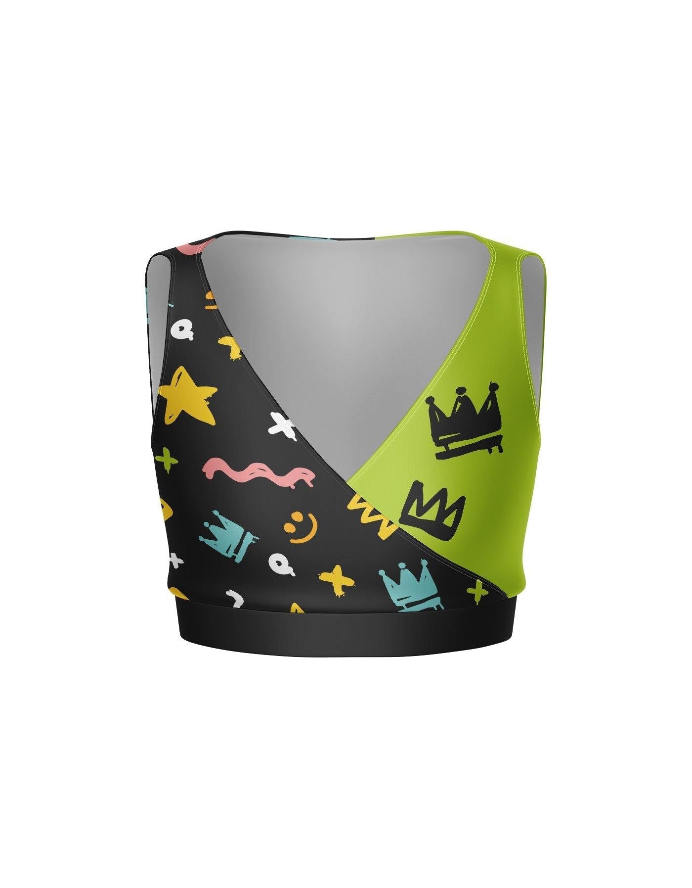2 Tone Crossover Crop Top