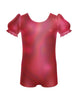 Solid Hologram Puff Sleeve Biketard