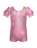 Solid Hologram Puff Sleeve Biketard
