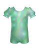 Solid Hologram Puff Sleeve Biketard