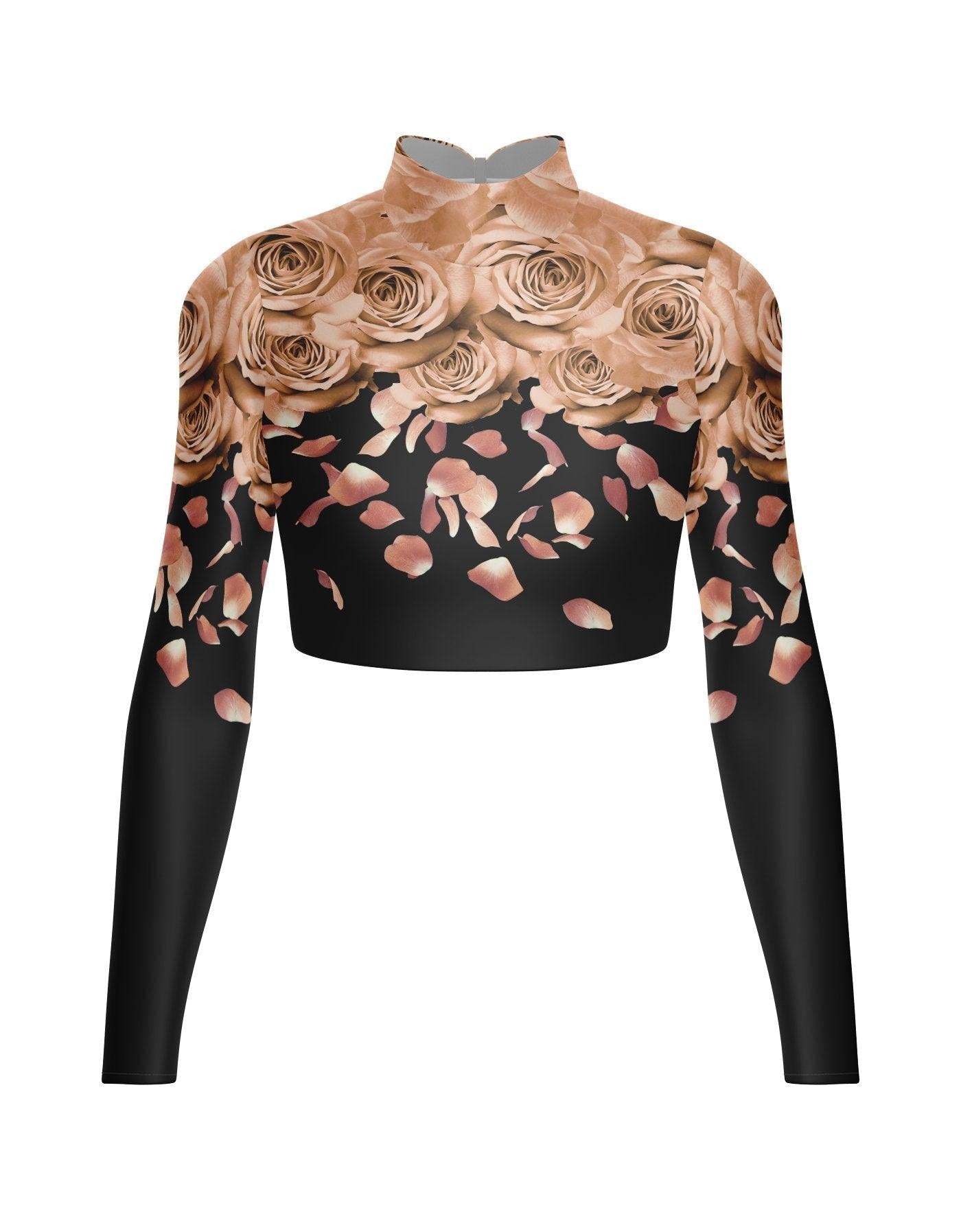 Je Taime LS Tneck Triangle Back Crop Top