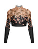 Je Taime LS Tneck Triangle Back Crop Top