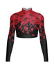 Je Taime LS Tneck Triangle Back Crop Top