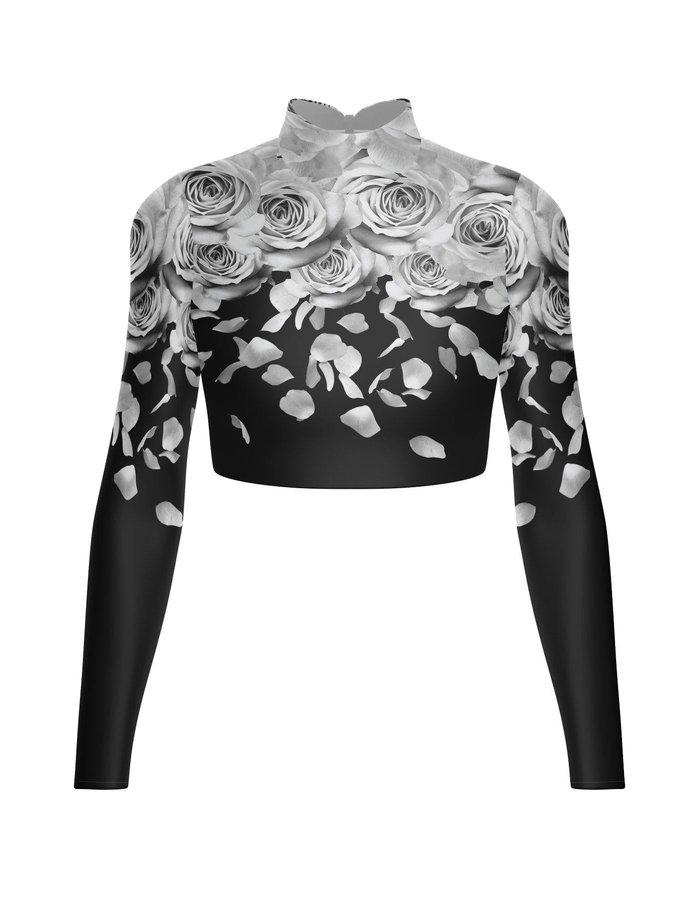 Je Taime LS Tneck Triangle Back Crop Top