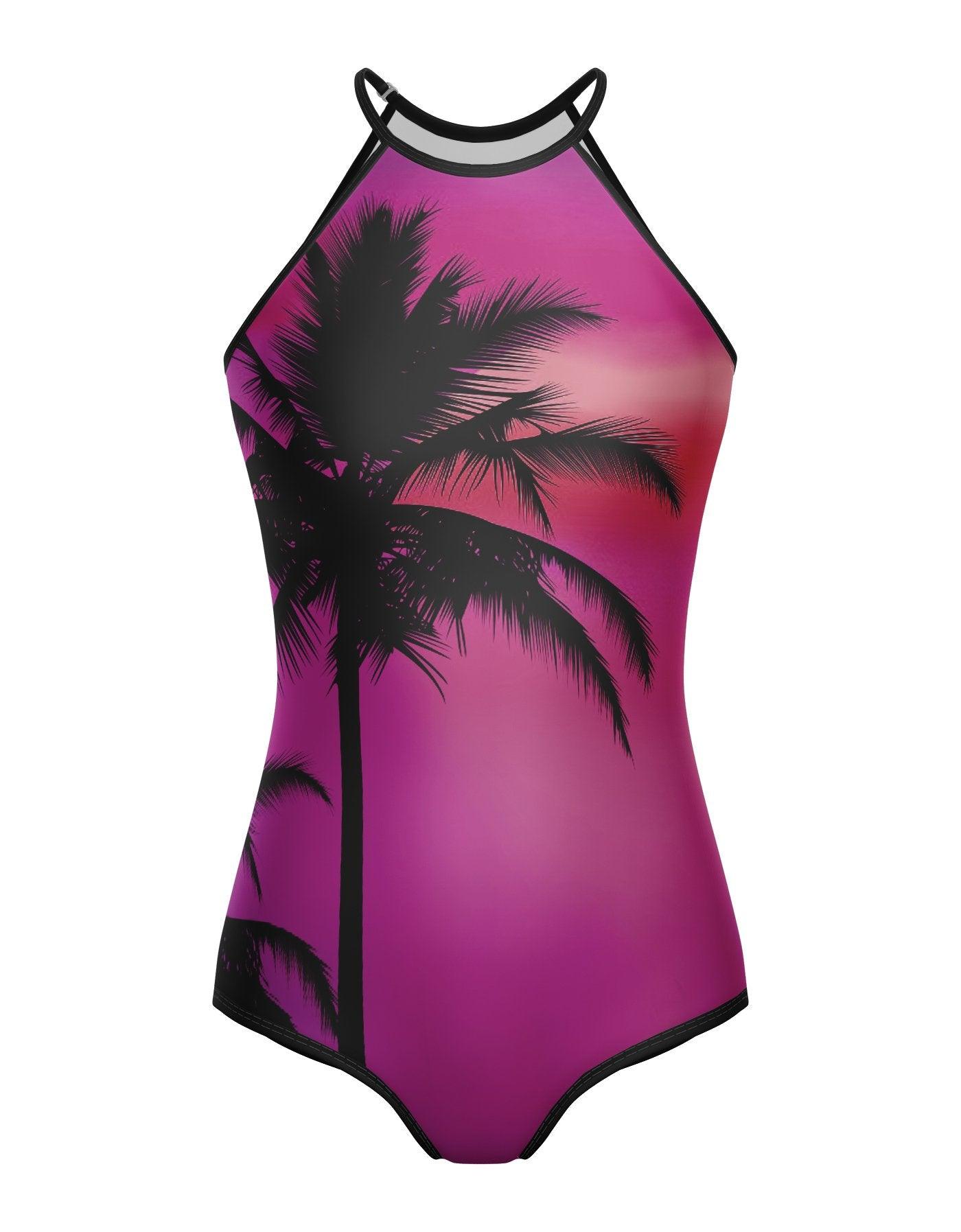 Tropical Halter Leotard