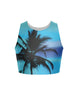 Tropical Sleeveless Crop Top