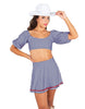 Nashville Peasant Sleeve Tie Up Crop Top
