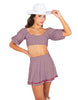 Nashville Peasant Sleeve Tie Up Crop Top