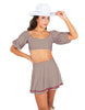 Nashville Peasant Sleeve Tie Up Crop Top