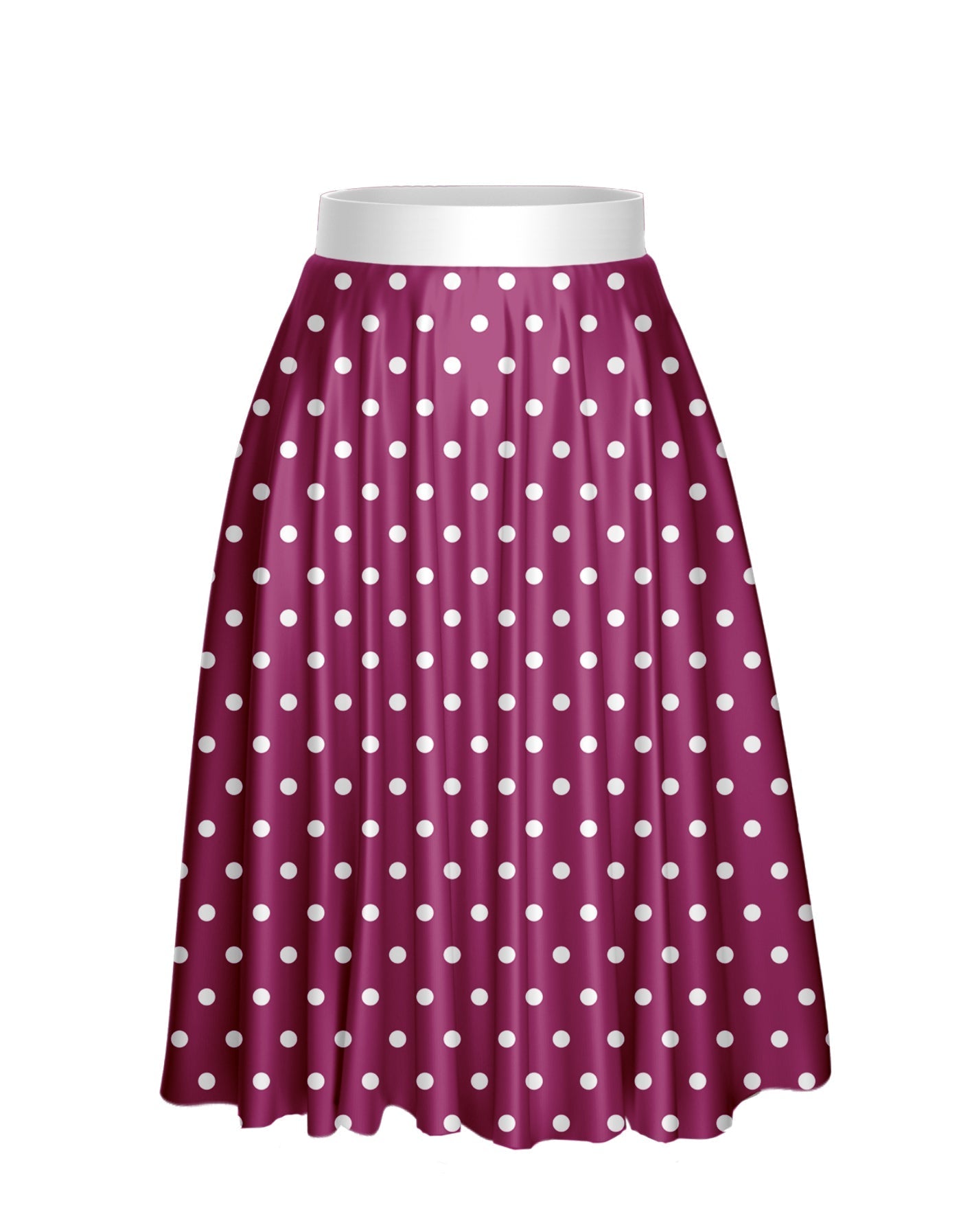 Guys and Dolls Calf Length Character Skirt with Tall Waistband