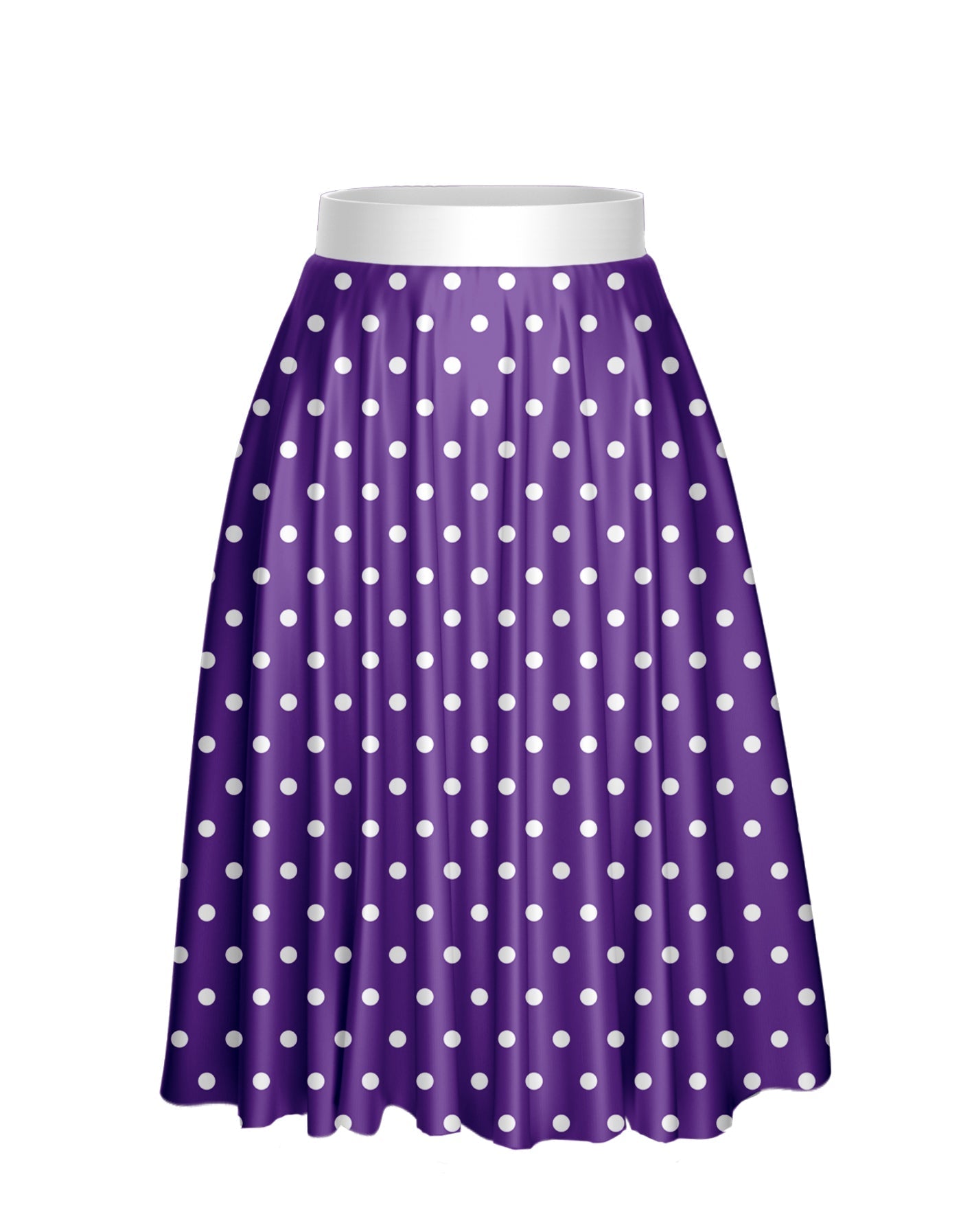 Guys and Dolls Calf Length Character Skirt with Tall Waistband