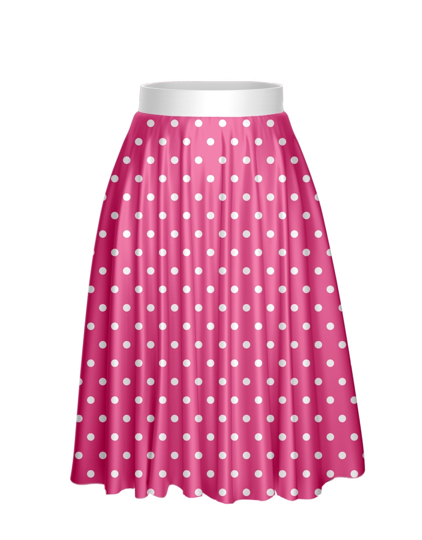 Guys and Dolls Calf Length Character Skirt with Tall Waistband