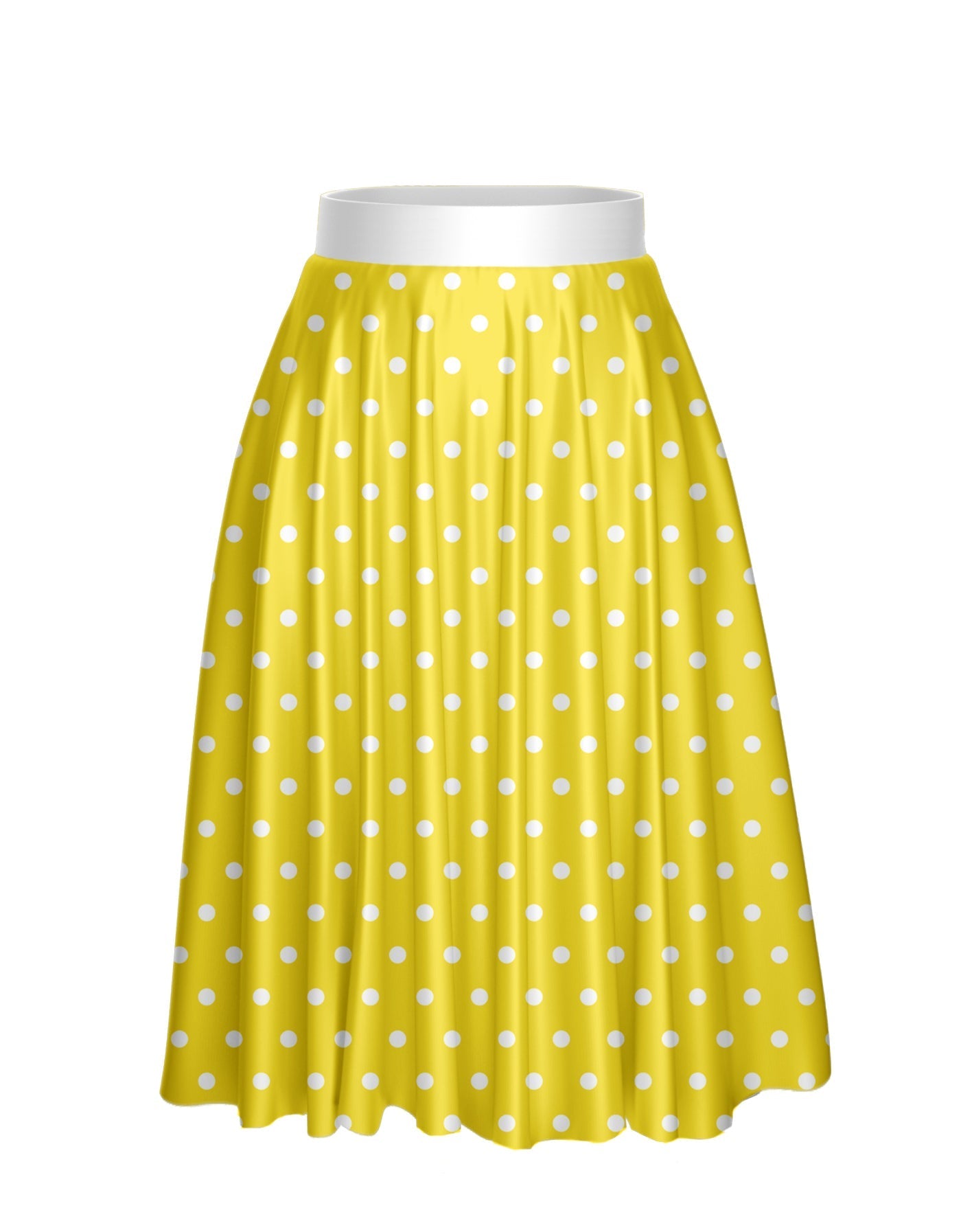 Guys and Dolls Calf Length Character Skirt with Tall Waistband