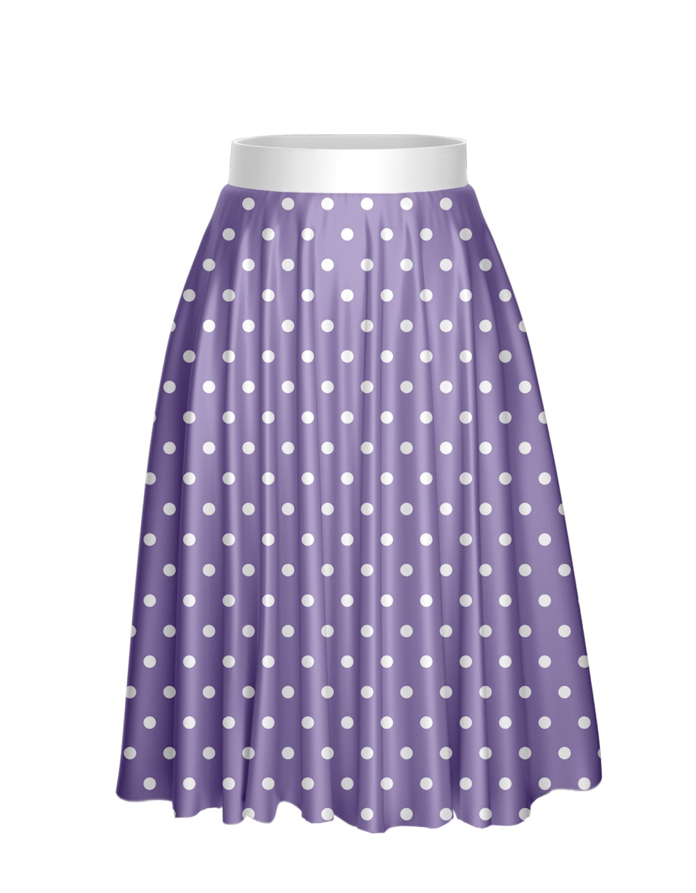 Guys and Dolls Calf Length Character Skirt with Tall Waistband
