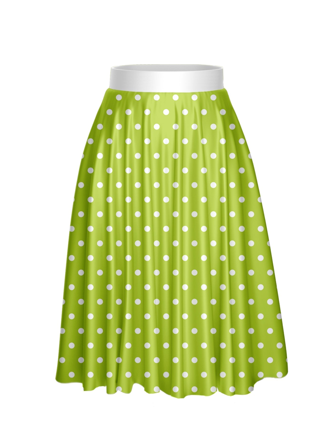 Guys and Dolls Calf Length Character Skirt with Tall Waistband