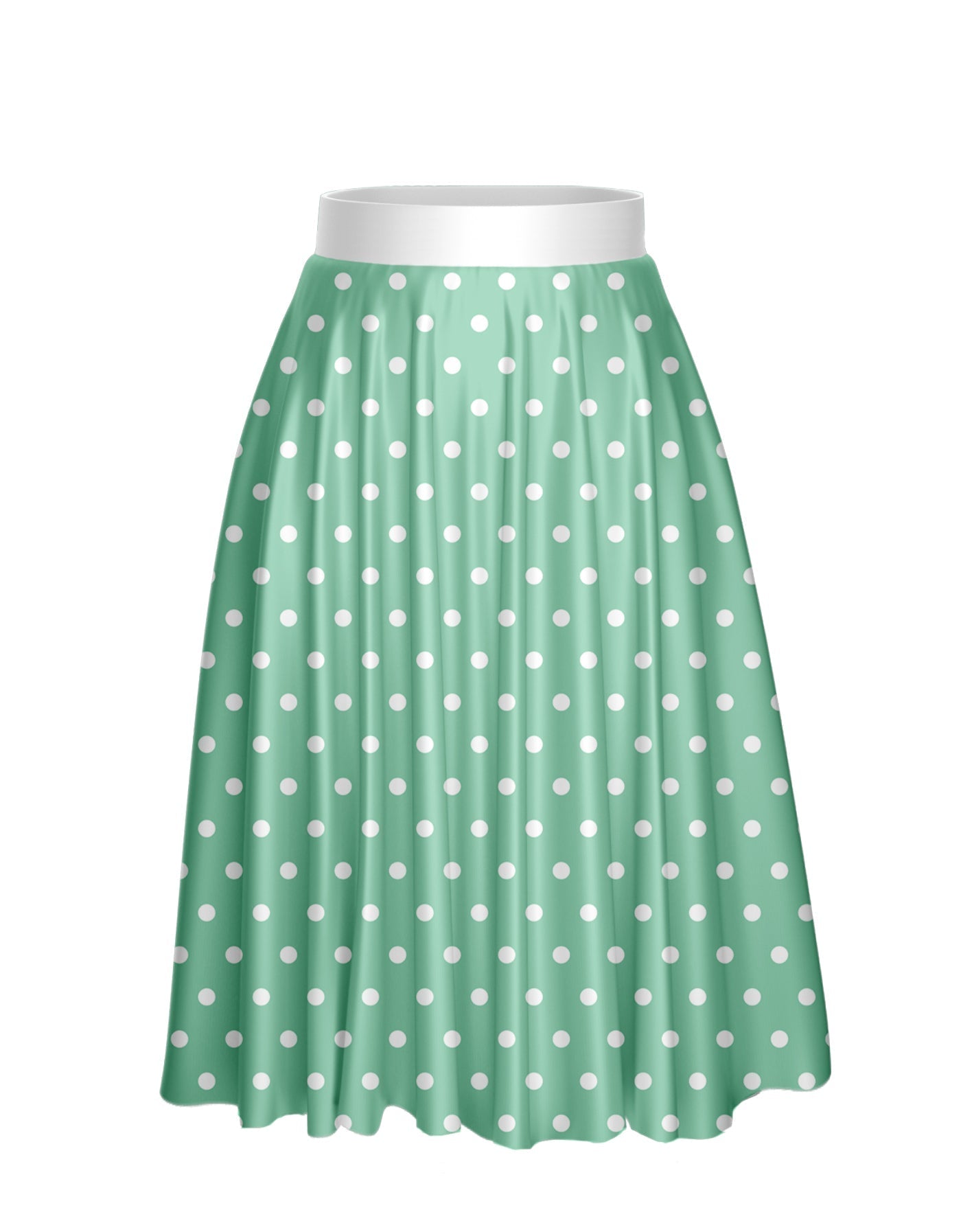 Guys and Dolls Calf Length Character Skirt with Tall Waistband