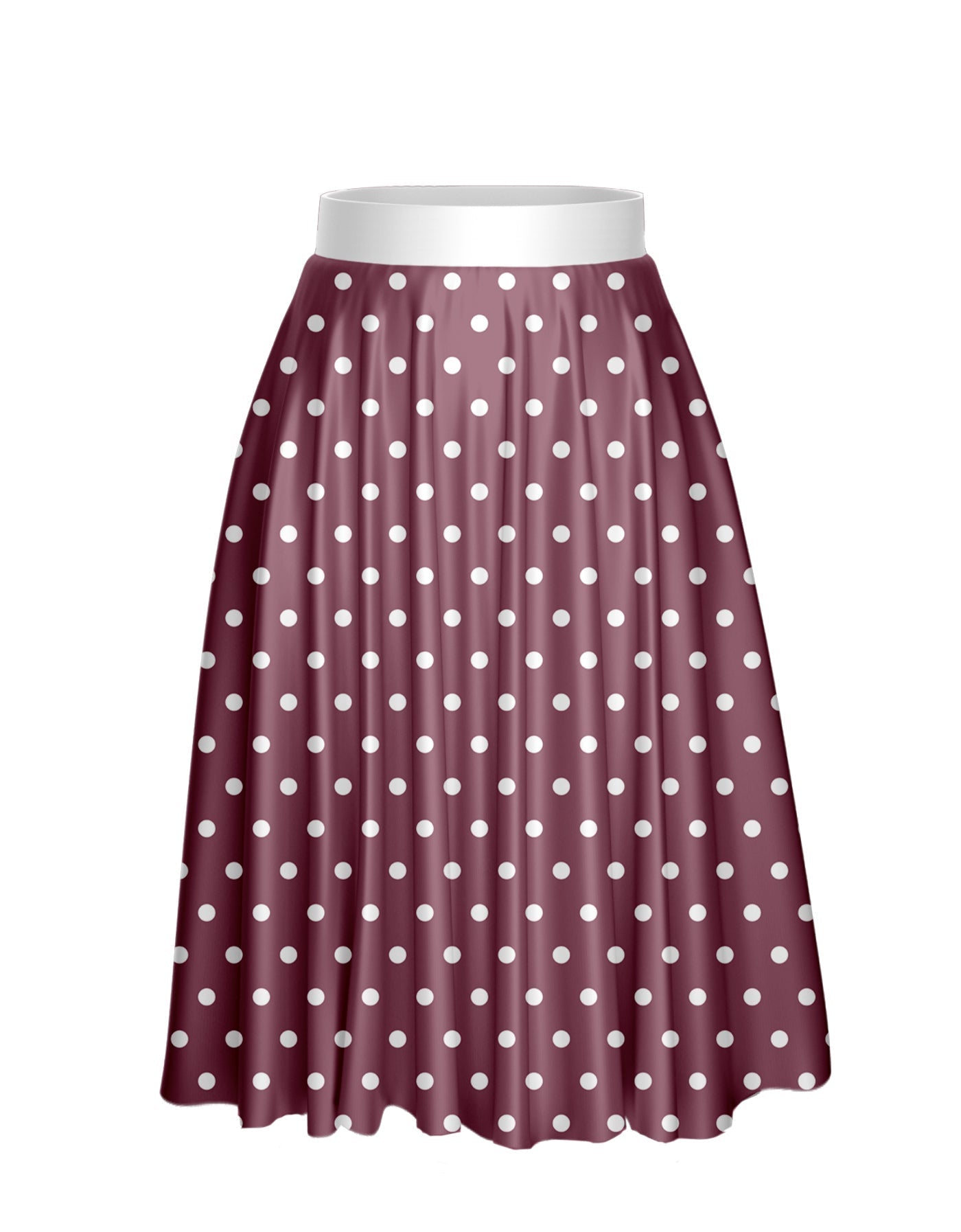 Guys and Dolls Calf Length Character Skirt with Tall Waistband