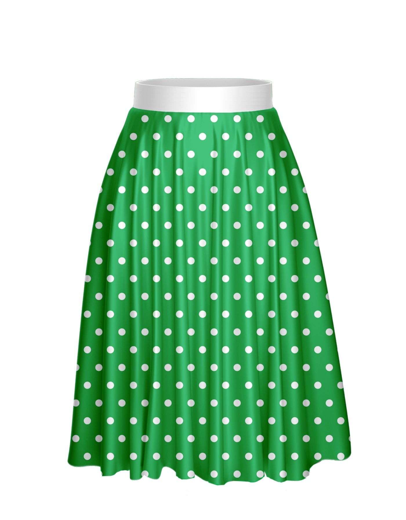 Guys and Dolls Calf Length Character Skirt with Tall Waistband