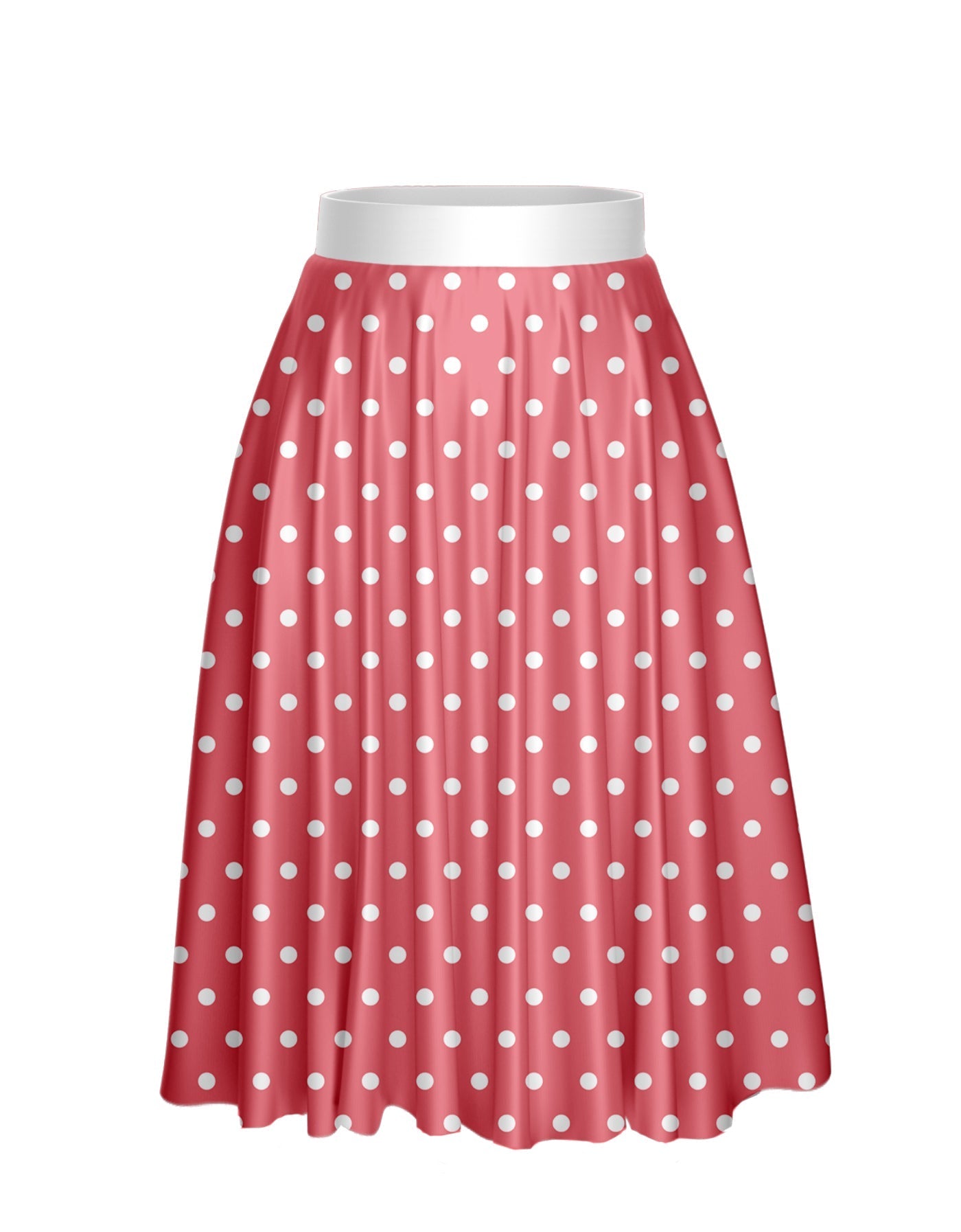 Guys and Dolls Calf Length Character Skirt with Tall Waistband