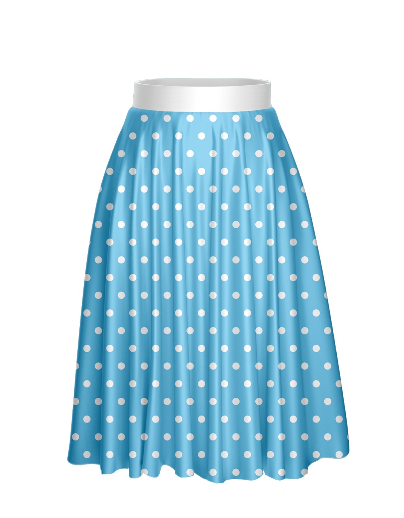 Guys and Dolls Calf Length Character Skirt with Tall Waistband