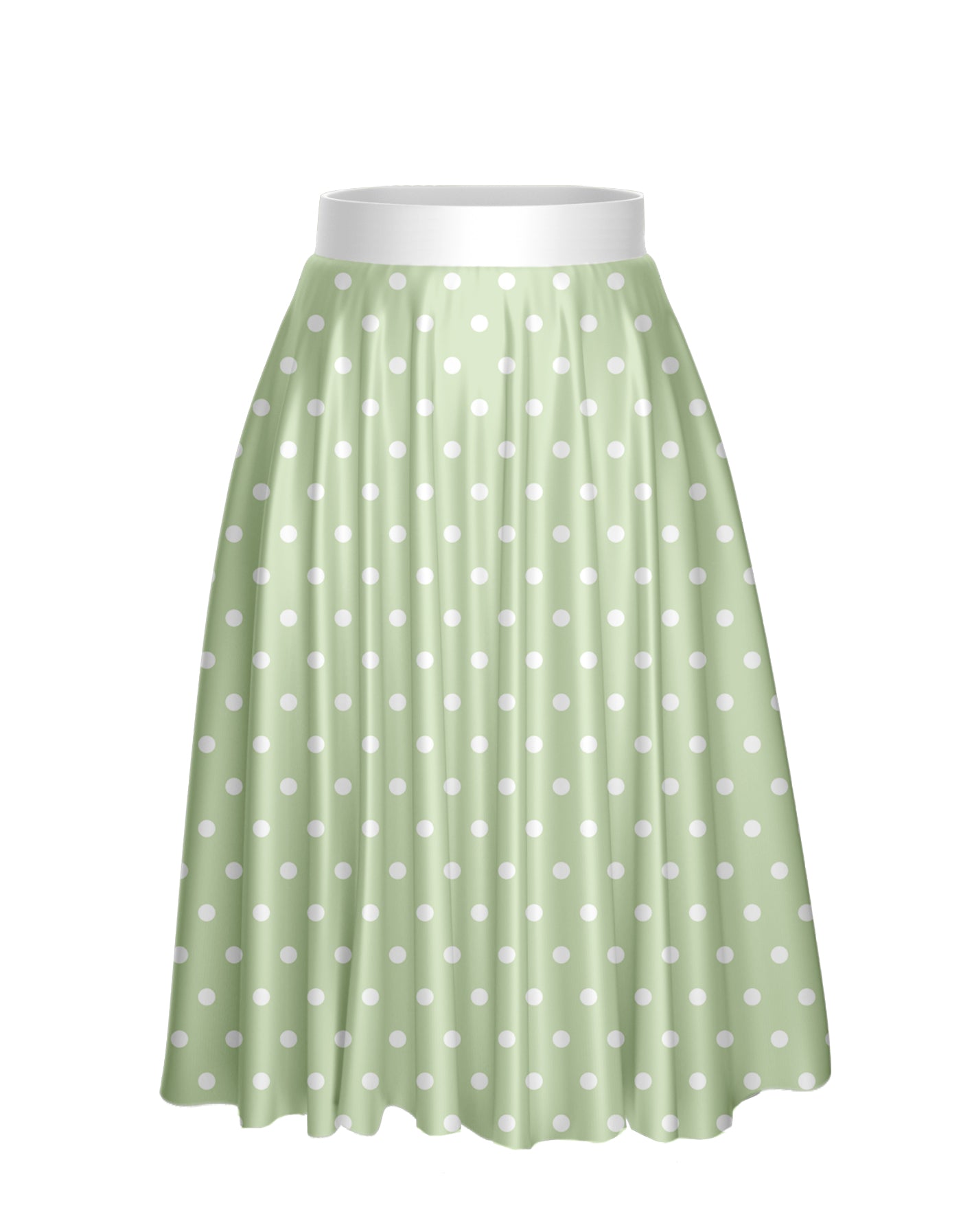 Guys and Dolls Calf Length Character Skirt with Tall Waistband