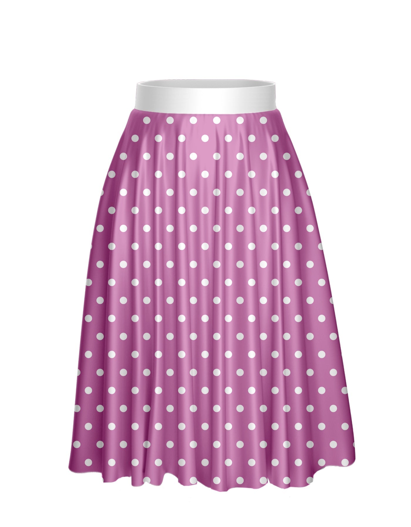 Guys and Dolls Calf Length Character Skirt with Tall Waistband