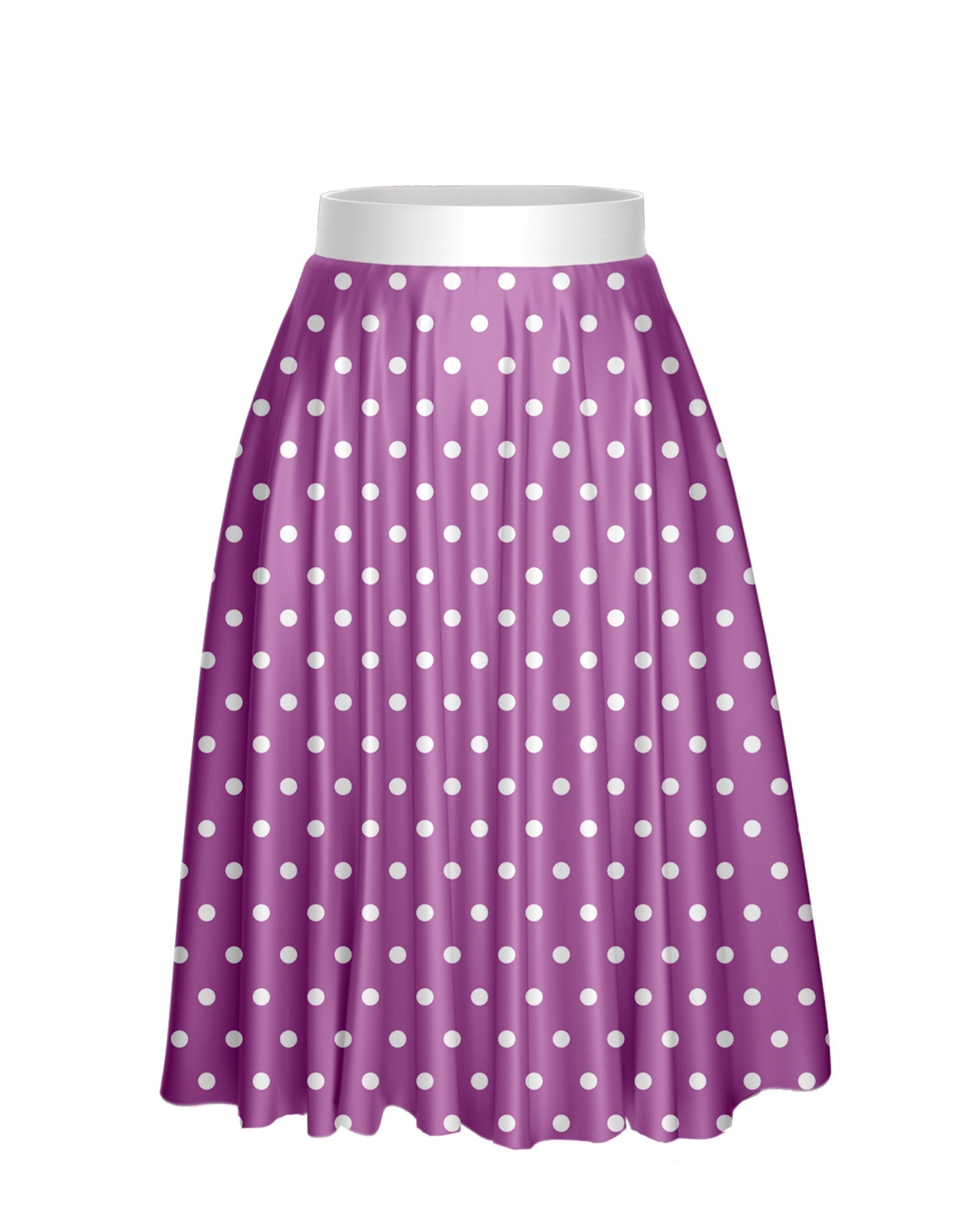 Guys and Dolls Calf Length Character Skirt with Tall Waistband