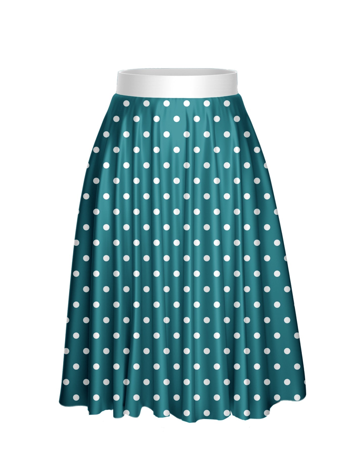 Guys and Dolls Calf Length Character Skirt with Tall Waistband