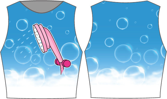 Custom Singing in the Shower Sleeveless Crop Top