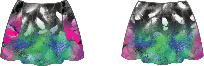 Custom Bird Brained Mini Chiffon Skirt