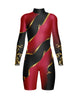 Euro Cut Outs TNeck LS BikeShort Biketard