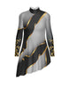 Euro Cut Outs LS TNeck Tunic Asymmetric Skirt