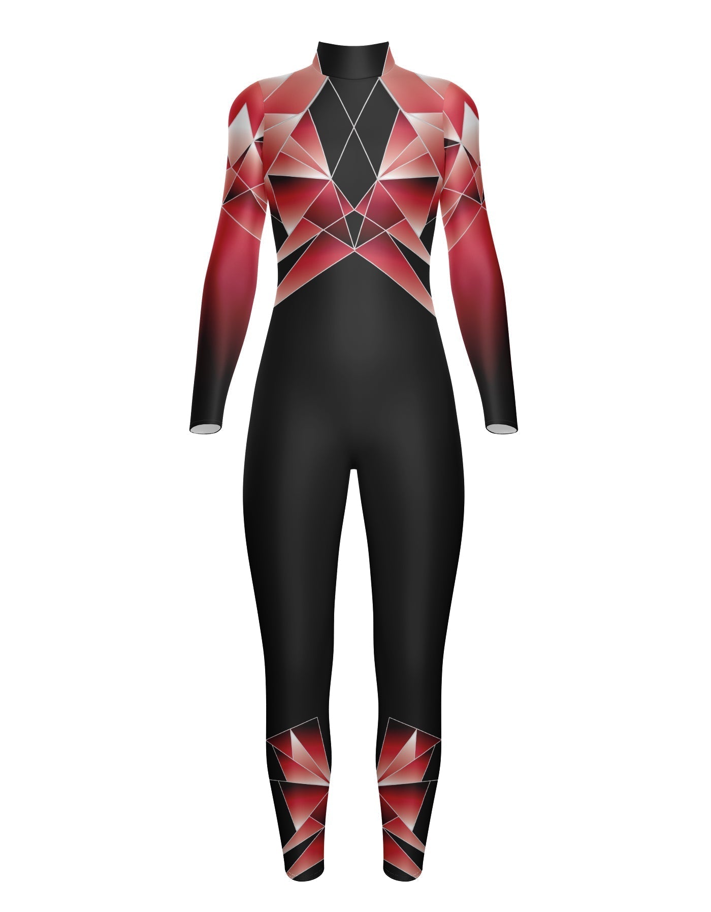Ombre Prism LS TNeck Zipper Back Unitard