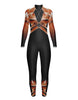 Ombre Prism LS TNeck Zipper Back Unitard