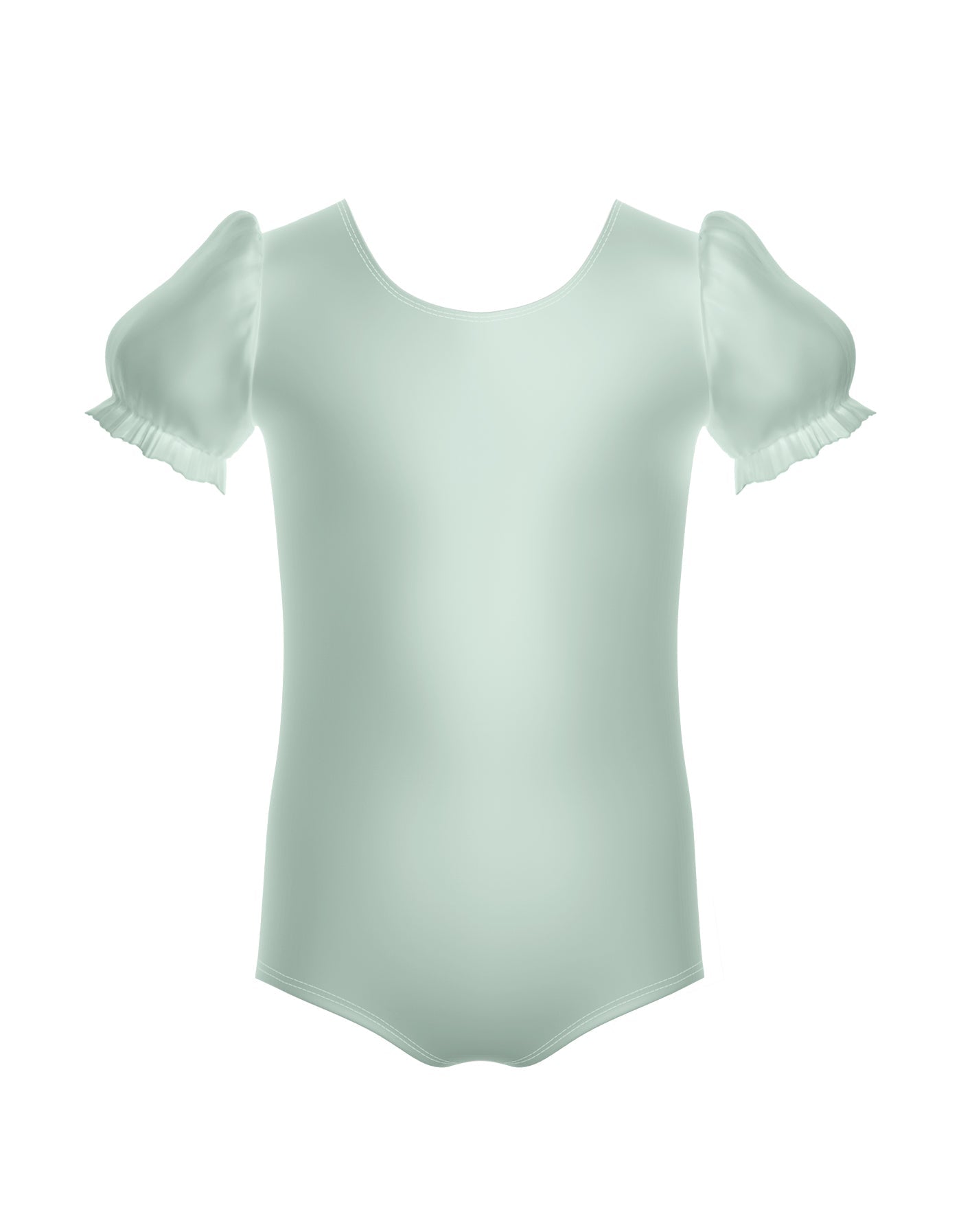Solid Lycra Puff Sleeve Leotard