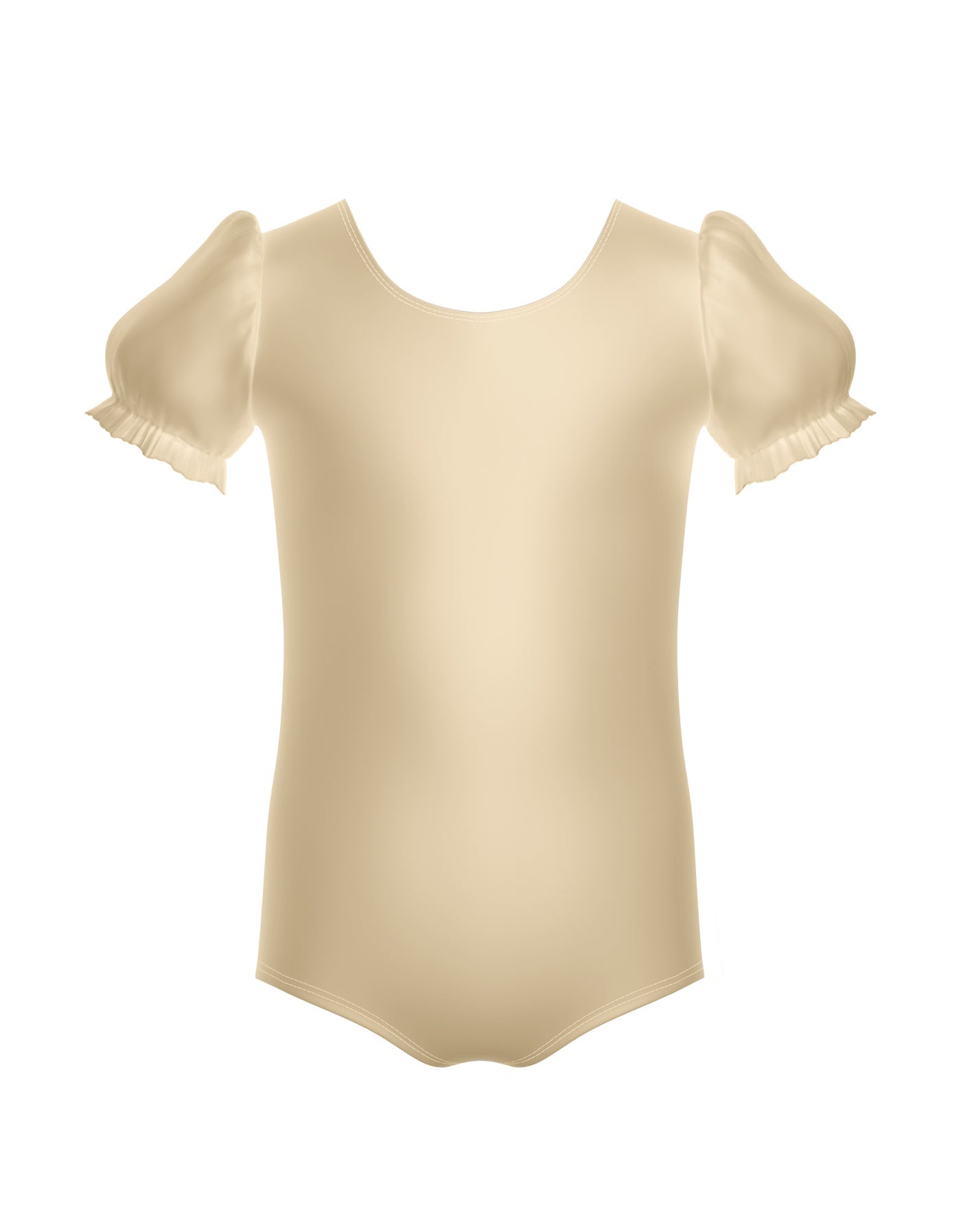 Solid Lycra Puff Sleeve Leotard