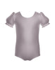 Solid Lycra Puff Sleeve Leotard