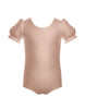 Solid Lycra Puff Sleeve Leotard