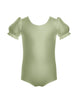 Solid Lycra Puff Sleeve Leotard