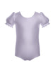 Solid Lycra Puff Sleeve Leotard