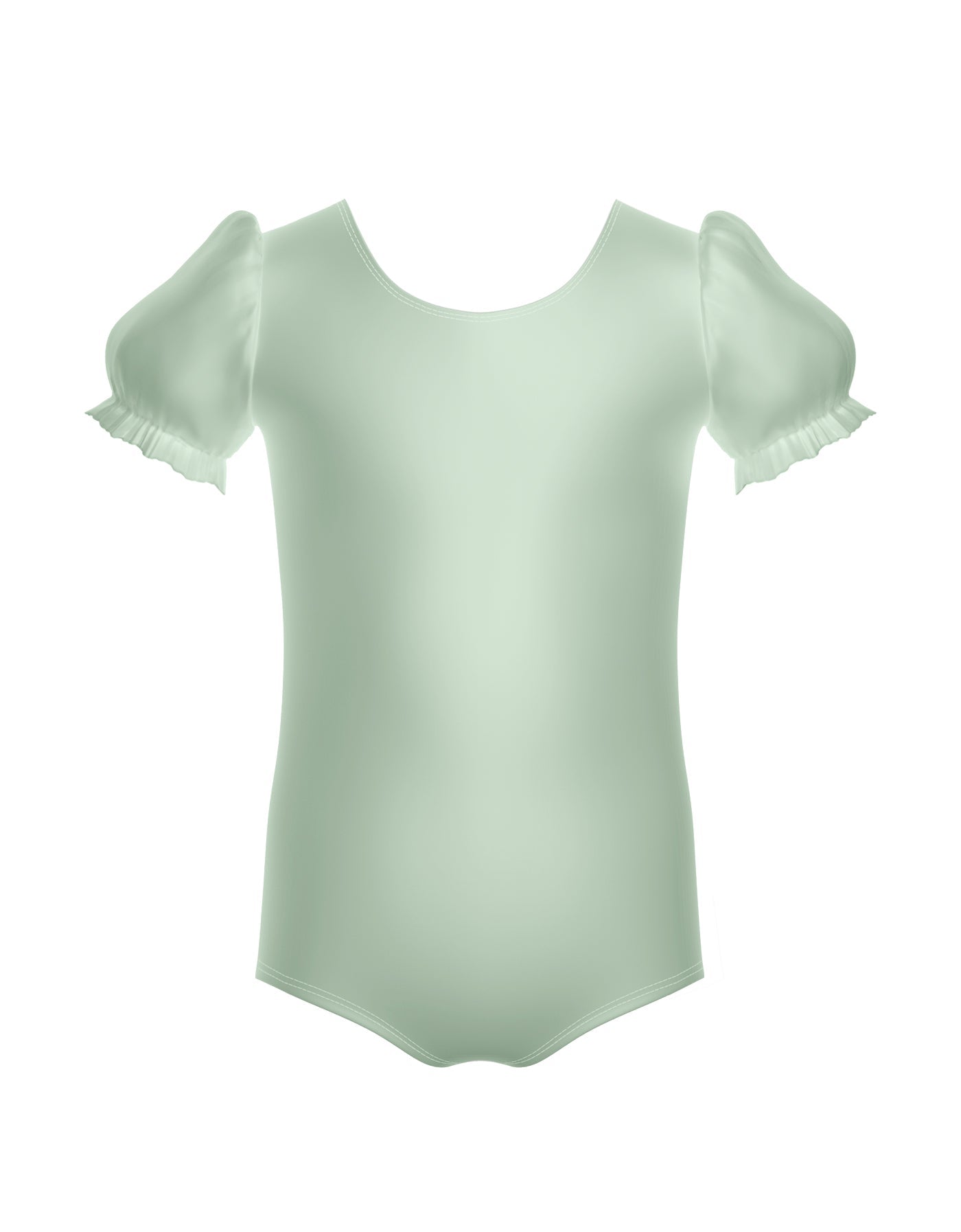 Solid Lycra Puff Sleeve Leotard