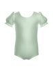 Solid Lycra Puff Sleeve Leotard