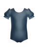 Solid Lycra Puff Sleeve Leotard