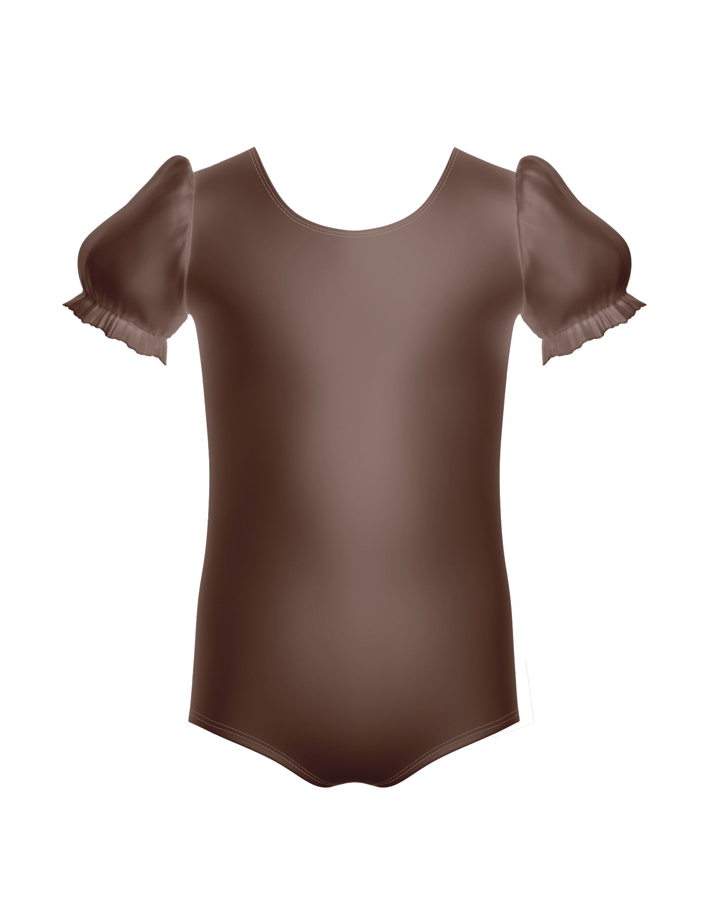 Solid Lycra Puff Sleeve Leotard