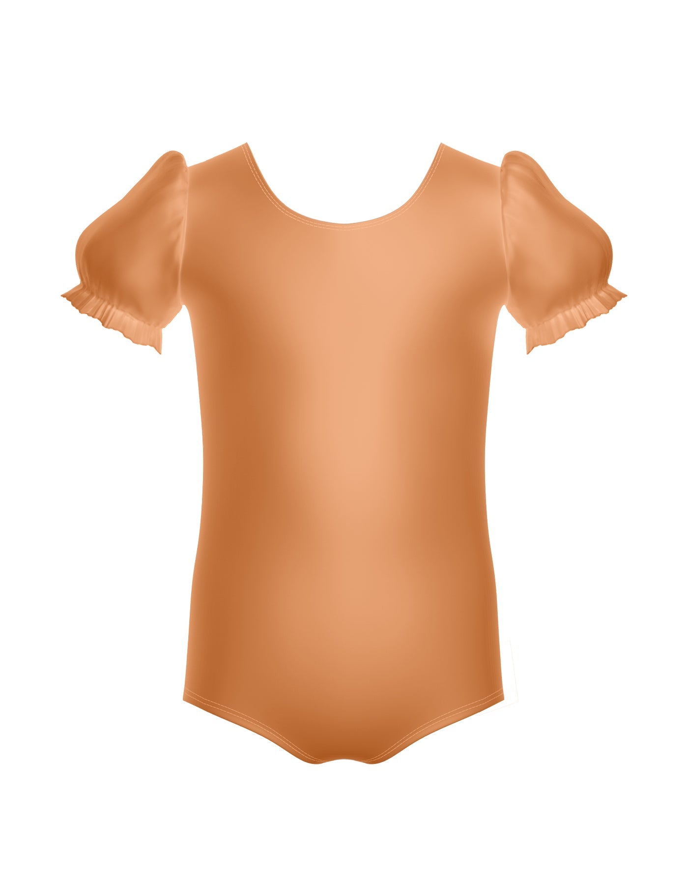 Solid Lycra Puff Sleeve Leotard
