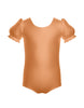 Solid Lycra Puff Sleeve Leotard