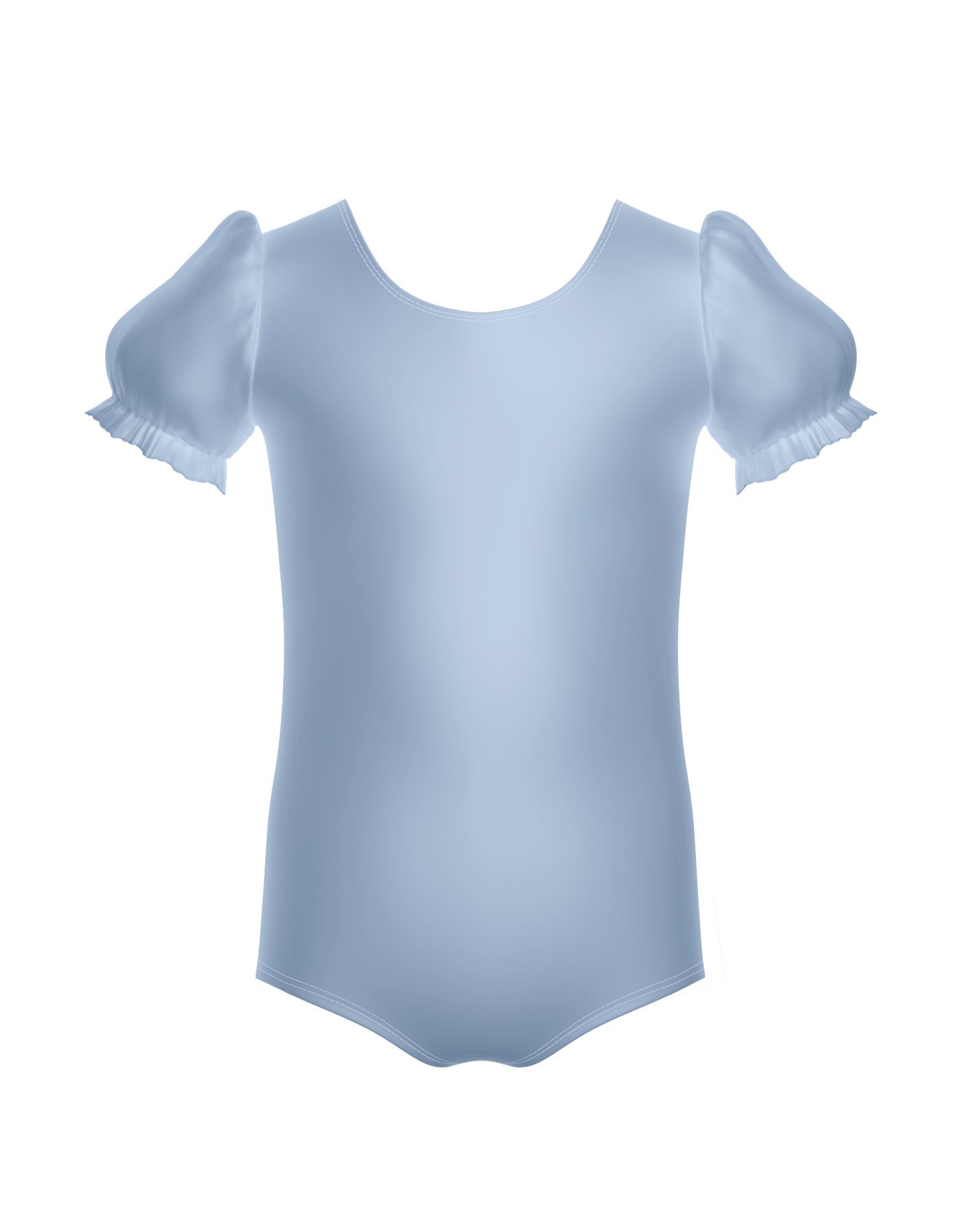 Solid Lycra Puff Sleeve Leotard